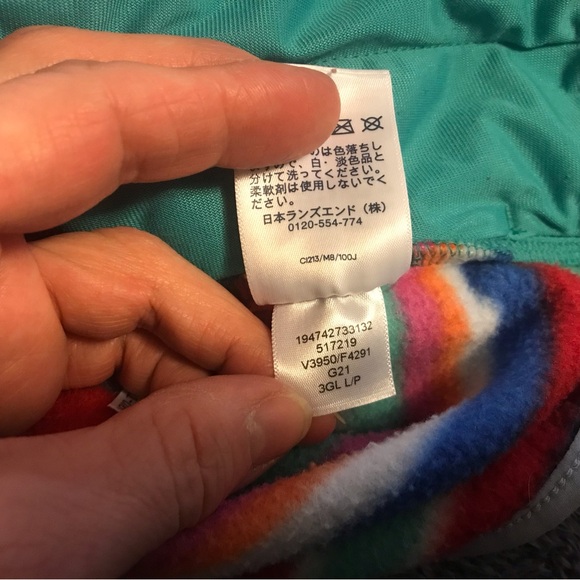 Lands End Kids Anyweather Fleece Snap Neck Pullover - Picture 3 of 9